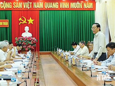 Đoàn công tác Hội đồng Lý luận Trung ương làm việc với Tỉnh ủy Ninh Thuận