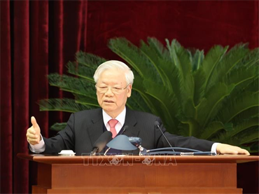 Tổng Bí thư, Chủ tịch nước Nguyễn Phú Trọng phát biểu bế mạc Hội nghị lần thứ 14 Ban Chấp hành Trung ương