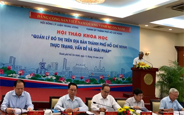 Hội thảo khoa học “Quản lý đô thị trên địa bàn TP Hồ Chí Minh - thực trạng, vấn đề và giải pháp”.