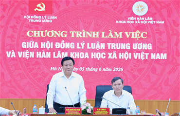 Ký kết Chương trình hợp tác giữa Hội đồng Lý luận Trung ương với Viện Hàn lâm Khoa học xã hội Việt Nam
