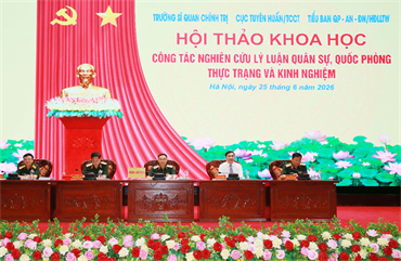 Hội thảo khoa học "Công tác nghiên cứu lý luận quân sự, quốc phòng thực trạng và kinh nghiệm
