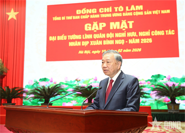 Tổng Bí thư Tô Lâm gặp mặt đại biểu tướng lĩnh quân đội nghỉ hưu, nghỉ công tác nhân dịp đón Xuân Bính Ngọ