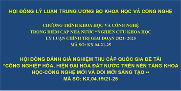 Thông tin lịch nghiệm thu cấp quốc gia đề tài khoa học