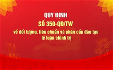 Quy định mới của Ban Bí thư về đối tượng, tiêu chuẩn và phân cấp đào tạo lý luận chính trị