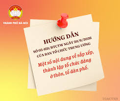 Hướng dẫn một số nội dung về sắp xếp, thành lập tổ chức đảng ở thôn, tổ dân phố