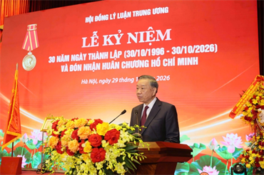 Lễ kỷ niệm 30 năm thành lập Hội đồng Lý luận Trung ương, đón nhận Huân chương Hồ Chí Minh
