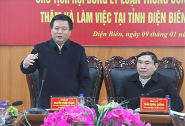Ủy viên Bộ Chính trị Nguyễn Xuân Thắng thăm, làm việc tại tỉnh Điện Biên ​