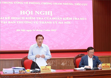 Đoàn kiểm tra của Ban Chỉ đạo Trung ương về phòng, chống tham nhũng, tiêu cực triển khai Kế hoạch kiểm tra tại thành phố Hà Nội
