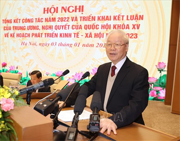 Phát biểu của Tổng Bí thư Nguyễn Phú Trọng tại Hội nghị trực tuyến Chính phủ với địa phương triển khai nhiệm vụ năm 2023