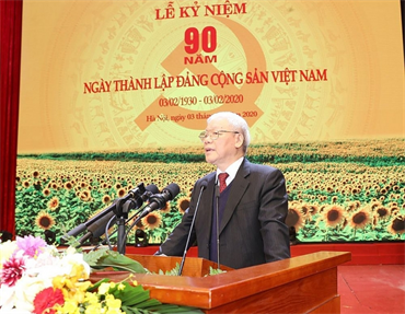 Toàn văn bài phát biểu của Tổng Bí thư, Chủ tịch nước tại Lễ kỷ niệm 90 năm Ngày thành lập Đảng