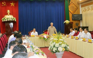 Thường trực Ban Bí thư Trần Quốc Vượng làm việc với tỉnh Hà Nam