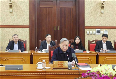 Tổng Bí thư Tô Lâm chủ trì Hội nghị của Ban Bí thư đánh giá công tác tổ chức Tết Ất Tỵ năm 2025