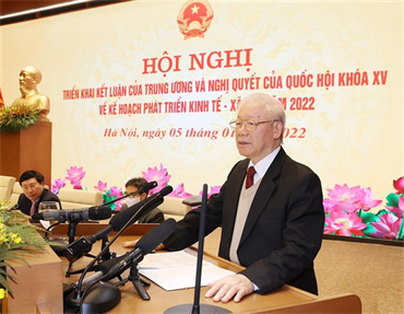 Phát biểu của Tổng Bí thư Nguyễn Phú Trọng tại Hội nghị trực tuyến Chính phủ với các địa phương triển khai nhiệm vụ năm 2022