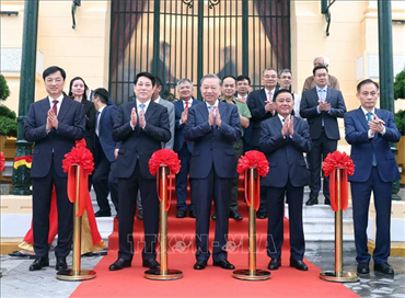 Tổng Bí thư Tô Lâm dự Lễ bàn giao  công trình Tòa nhà Bắc Bộ Phủ, số 2 Lê Thạch (Hà Nội)