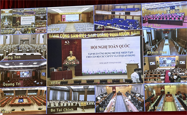 Hội nghị toàn quốc tập huấn ứng dụng trí tuệ nhân tạo (AI) cho cán bộ các cấp ủy và cơ quan đảng