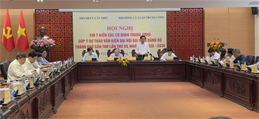 Góp ý dự thảo Văn kiện Đại hội đại biểu Đảng bộ thành phố Cần Thơ lần thứ XV